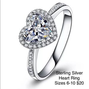 Sterling Silver Heart Rings